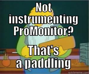 NOT INSTRUMENTING PROMONITOR? THAT'S A PADDLING Paddlin Jasper