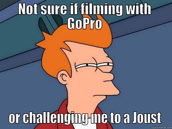 NOT SURE IF FILMING WITH GOPRO OR CHALLENGING ME TO A JOUST Futurama Fry