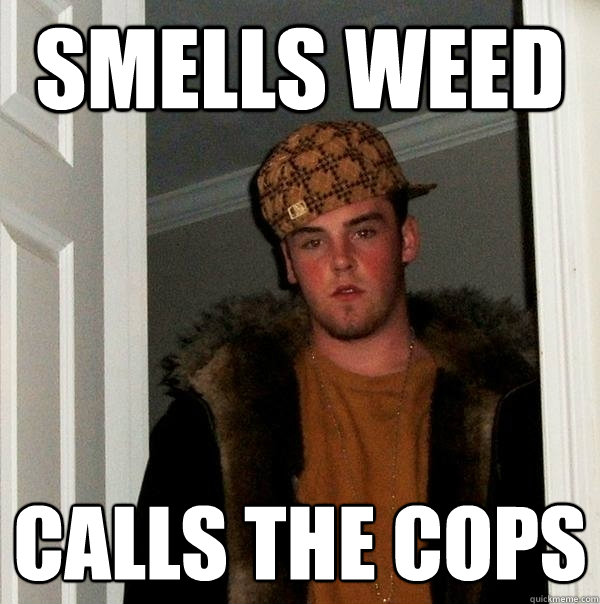 Smells Weed Calls the cops  Scumbag Steve