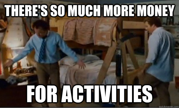 There's so much more money For activities  Stepbrothers Activities