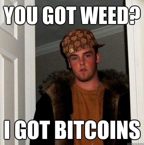 you got weed? i got bitcoins  Scumbag Steve