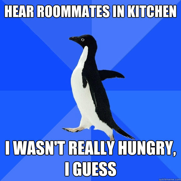 Hear Roommates in Kitchen I wasn't really hungry, I guess  