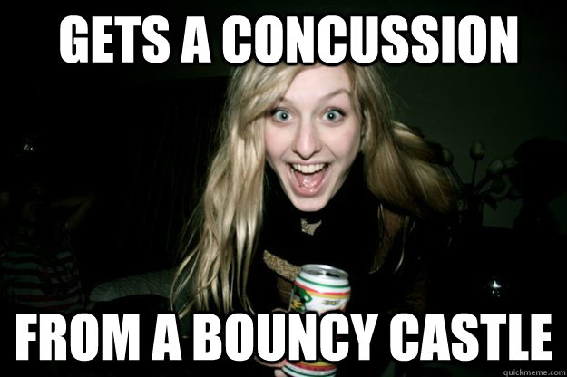 gets a concussion from a Bouncy Castle - gets a concussion from a Bouncy Castle  Kmac