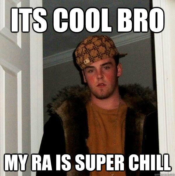 Its cool bro My ra is super chill  Scumbag Steve