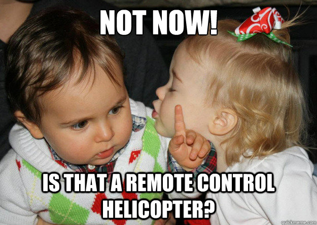 Not now! Is that a remote control helicopter? - Not now! Is that a remote control helicopter?  notnowwoman