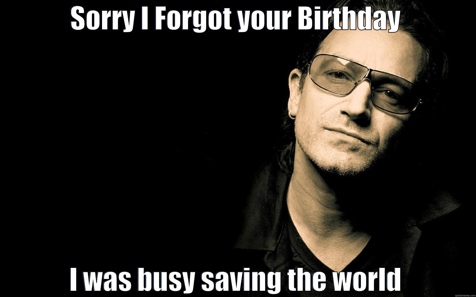 Schmid Birthday - SORRY I FORGOT YOUR BIRTHDAY I WAS BUSY SAVING THE WORLD Misc