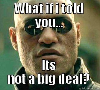 What if... - WHAT IF I TOLD YOU... ITS NOT A BIG DEAL? Matrix Morpheus