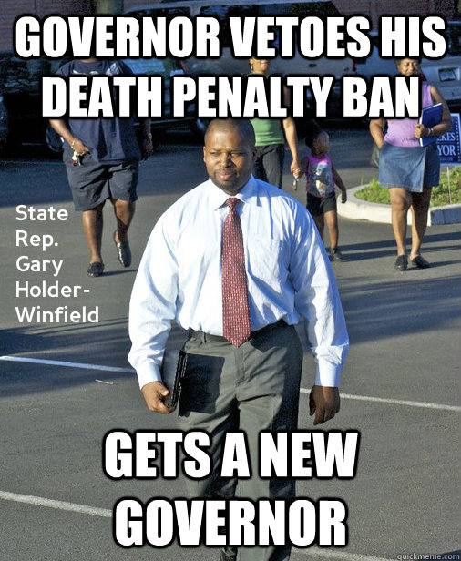 Governor vetoes his death penalty ban gets a new governor  