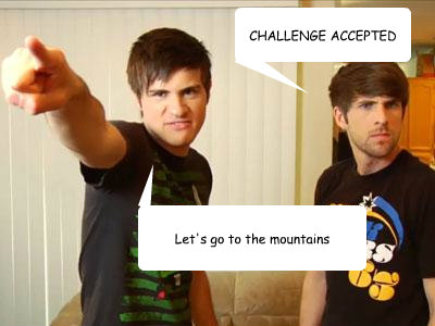 Let's go to the mountains CHALLENGE ACCEPTED - Let's go to the mountains CHALLENGE ACCEPTED  Smosh