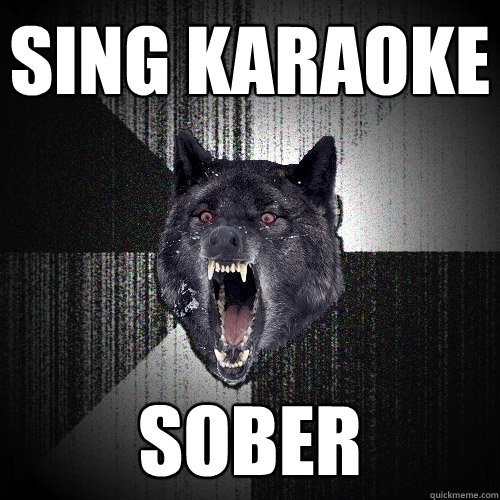 SING KARAOKE  SOBER  Insanity Wolf