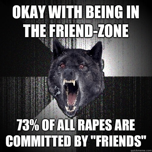 Okay with being in the friend-zone 73% of all rapes are committed by 