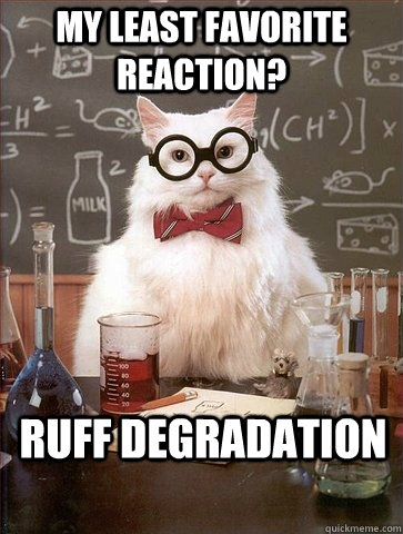 My least favorite reaction? Ruff Degradation  Chemistry Cat