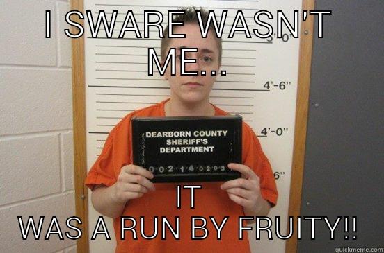 I SWARE WASN'T ME... IT WAS A RUN BY FRUITY!! Misc