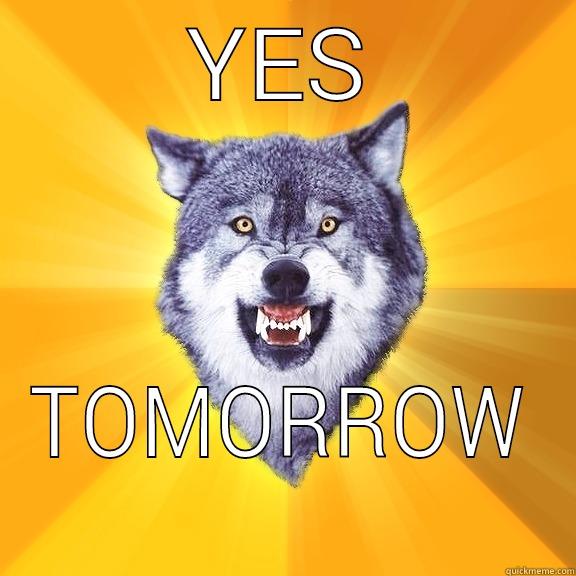 YES TOMORROW Courage Wolf