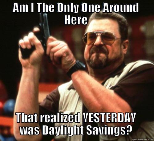 AM I THE ONLY ONE AROUND HERE THAT REALIZED YESTERDAY WAS DAYLIGHT SAVINGS? Am I The Only One Around Here