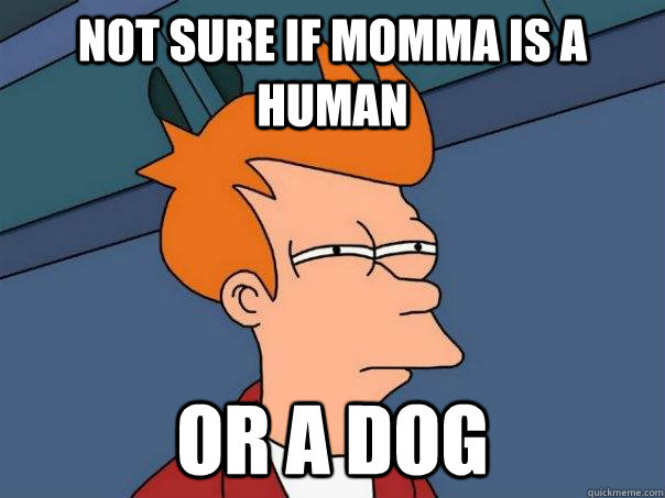 Not sure if momma is a human or a dog  Futurama Fry