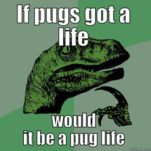 IF PUGS GOT A LIFE WOULD IT BE A PUG LIFE Philosoraptor