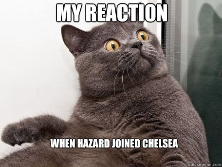 My reaction  When hazard joined Chelsea  Hazard