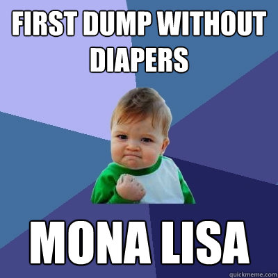 first dump without diapers  mona lisa  Success Kid