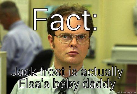 FACT: JACK FROST IS ACTUALLY ELSA'S BABY DADDY Schrute