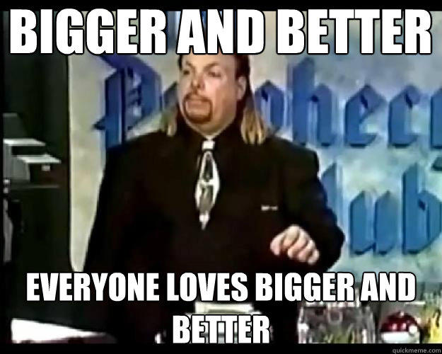 Bigger and better Everyone loves bigger and better - Bigger and better Everyone loves bigger and better  Paranoid Priest