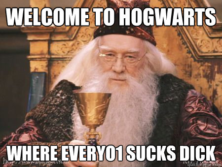 Welcome to Hogwarts Where everyo1 sucks dick  Drew Dumbledore