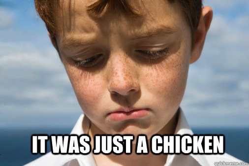 it was just a chicken  