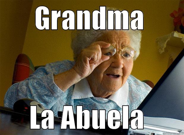 GRANDMA LA ABUELA  Grandma finds the Internet