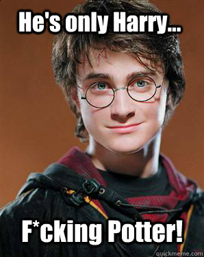 He's only Harry... F*cking Potter!  Harry potter