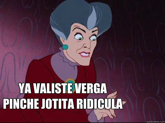 Ya valiste verga
pinche jotita ridicula  