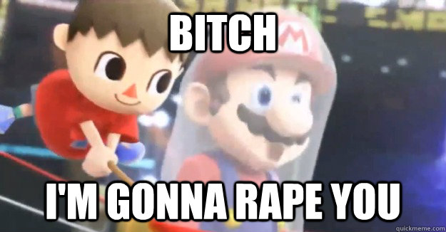 Bitch I'm gonna rape you  super smash bros villager