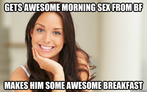 Gets awesome morning sex from bf makes him some awesome breakfast  - Gets awesome morning sex from bf makes him some awesome breakfast   Good Girl Gina