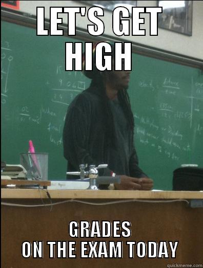 LET'S GET HIGH GRADES ON THE EXAM TODAY Rasta Science Teacher