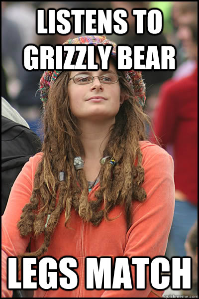 Listens to Grizzly Bear Legs match  - Listens to Grizzly Bear Legs match   College Liberal