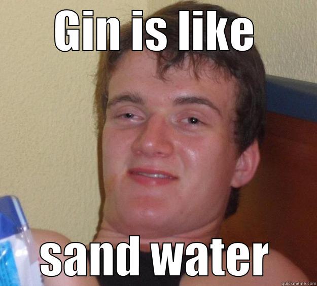 Gin is like... - GIN IS LIKE SAND WATER 10 Guy