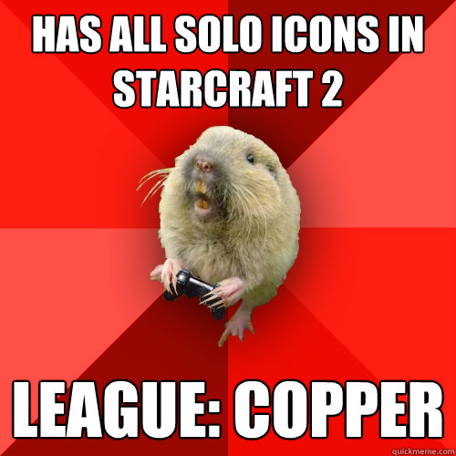 has all solo icons in starcraft 2 league: copper  Gaming Gopher