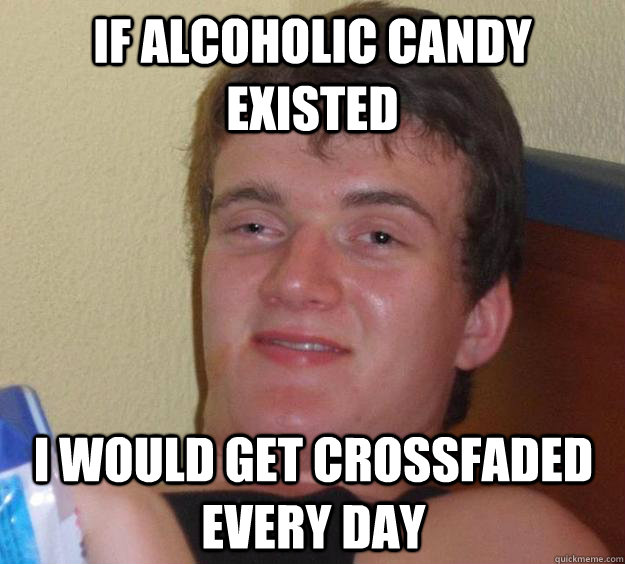 If alcoholic candy existed i would get crossfaded every day  10 Guy