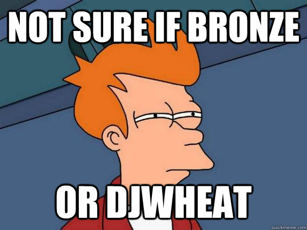 NOT SURE IF BRONZE OR DJWHEAT  Futurama Fry