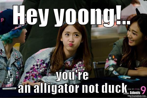 duck or alligator - HEY YOONG!.. YOU'RE AN ALLIGATOR NOT DUCK Misc