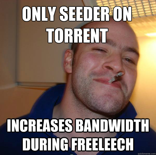 Only seeder on torrent Increases bandwidth during freeleech - Only seeder on torrent Increases bandwidth during freeleech  Misc