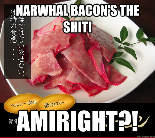 Narwhal bacon's the shit! amiright?! - Narwhal bacon's the shit! amiright?!  Narwhal Bacon