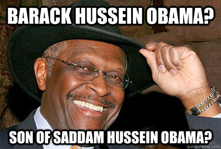 Barack Hussein Obama? Son of Saddam Hussein Obama?  