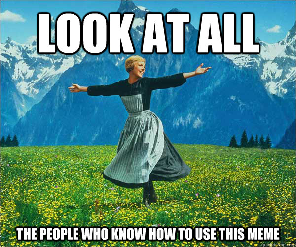 Look at all The people who know how to use this meme - Look at all The people who know how to use this meme  Sound of Music