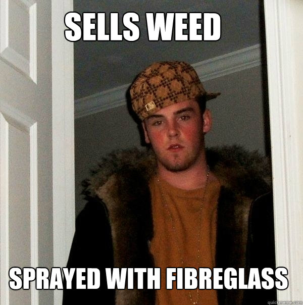 sells weed sprayed with fibreglass  Scumbag Steve