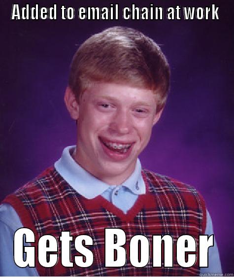 ADDED TO EMAIL CHAIN AT WORK GETS BONER Bad Luck Brian