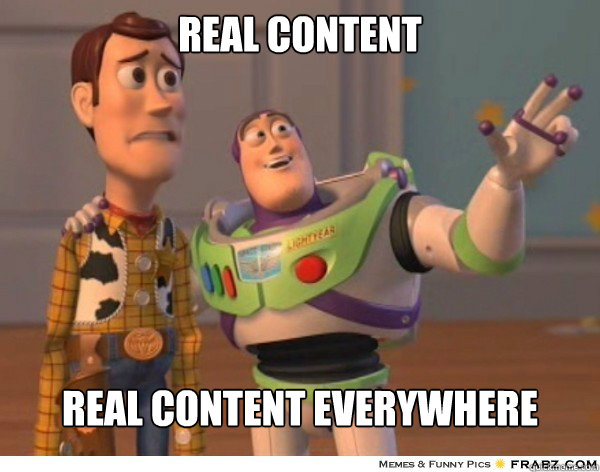 Real content real content everywhere  Buzzlightyear