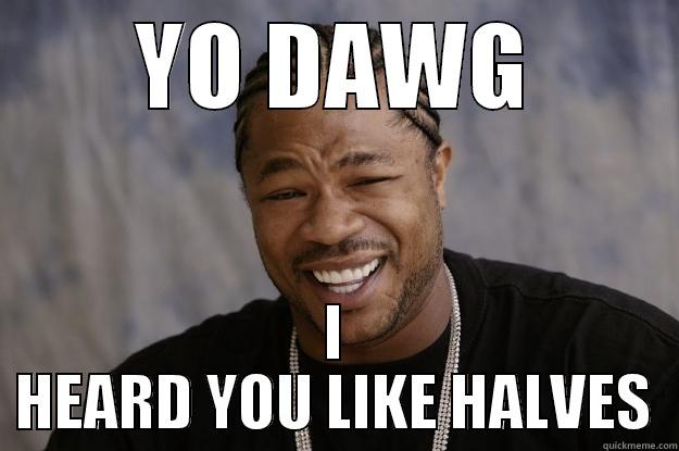 y U DO DIS - YO DAWG I HEARD YOU LIKE HALVES Xzibit meme