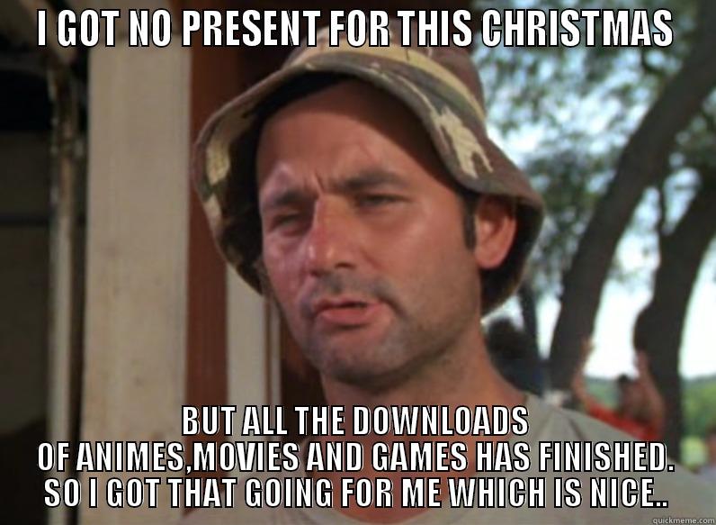 I GOT NO PRESENT FOR THIS CHRISTMAS BUT ALL THE DOWNLOADS OF ANIMES,MOVIES AND GAMES HAS FINISHED. SO I GOT THAT GOING FOR ME WHICH IS NICE.. Misc