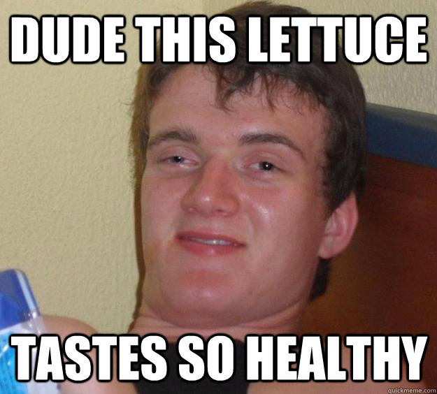 Dude this lettuce Tastes so healthy - Dude this lettuce Tastes so healthy  10 Guy