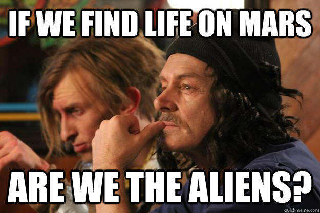 If we find life on Mars Are we the Aliens?  